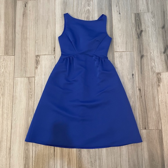 NWOT kate spade v-back structured dress in cobalt blue - Picture 4 of 9